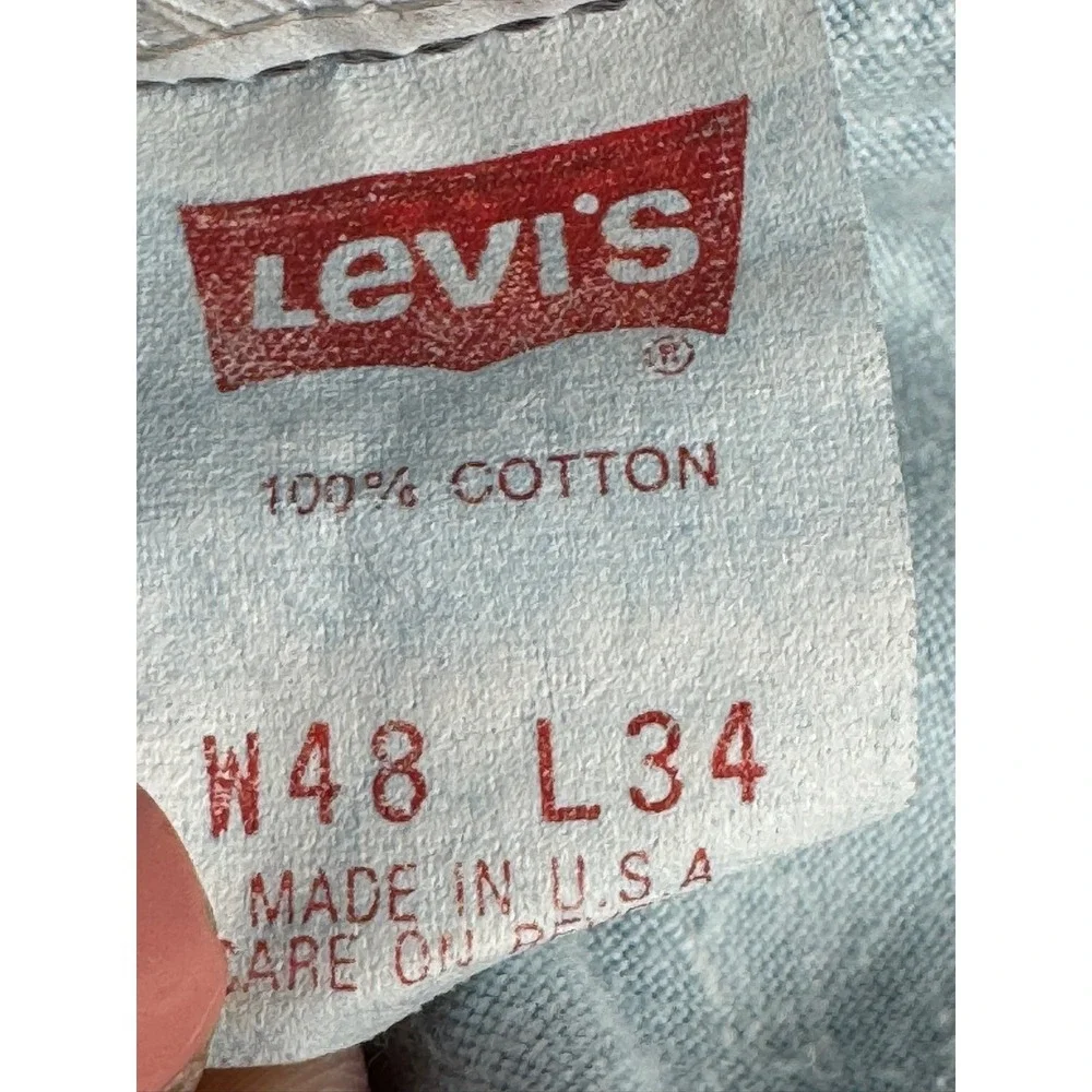 VTG 90's Levi's 540 Relaxed Fit 100% Cotton Brown Tab Men's Denim‎ Jeans 46x30